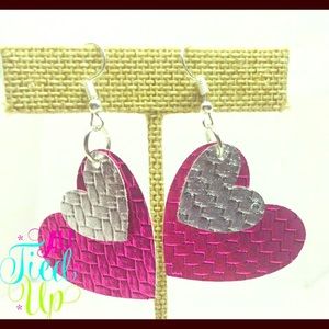 Double Layer Heart Earrings